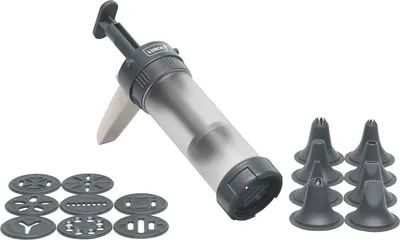 Produktbild von Lurch Gebäckpresse steingrau/weiß m.9 Formscheiben