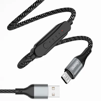 Obrázok produktu pre Dudao USB kábel - Micro USB 5 A 1 m Časovač Časovač 1 - 5 hodín čierny (L7xsM)