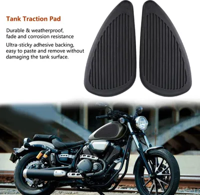 Zdjęcie produktu dla 2 sztuki antypoślizgowych naklejek na zbiornik paliwa do motocykli retro (czarne)