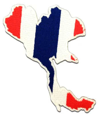 Produktbild von Thailand Flagge Fahne - Aufnäher, Bügelbild, Aufbügler, Applikationen, Patches, Flicken, Zum Aufbügeln, Größe: 5,9 x 7,4 cm