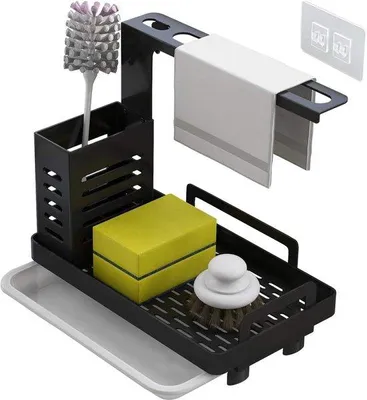 Obrázek produktu pro Organizér do dřezu, držák na houbičku, 50 cm, nerezová ocel
