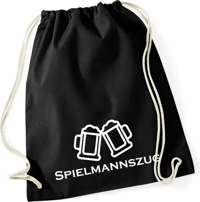 Produktbild von Huuraa Turnbeutel Spielmannszug Schützenfest 12 Liter Black Baumwolle Rucksack Geschenkidee