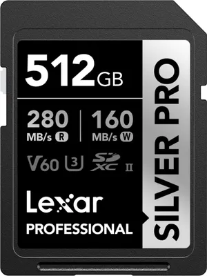 Immagine prodotto di Scheda SD Lexar SILVER PRO 512GB: soluzione di archiviazione UHS-II veloce per i professionisti