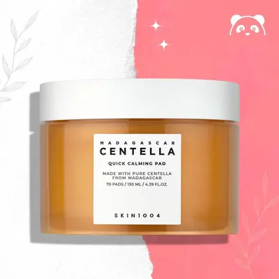 Imagen del producto de SKIN1004 - Almohadillas calmantes rápidas con extracto de centella de Madagascar - 130 ml