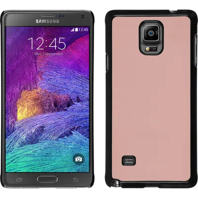 Produktbild von PhoneNatic Case kompatibel mit Samsung Galaxy Note 4 - Hülle rosa Lederoptik Hard-case + 2 Schutzfolien