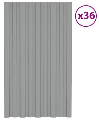 Produktbild von vidaXL Dachpaneel 36 Stk. Grau 80 x 45 cm Verzinkter Stahl