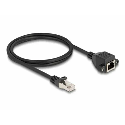 Produktbild von DeLOCK RJ50 Verlängerungskabel Stecker zu Buchse S/FTP 1 m schwarz, 1 m, S/FTP (S-STP), RJ-50, RJ-50, Schwarz
