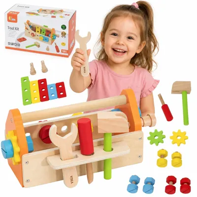 Productafbeelding van Viga gereedschapskist houten set