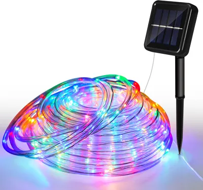 Produktbild von SWANEW Solárne lanové svetlo LED lanové svetlo vonkajšie svetlo čisté RGB 10M