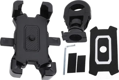 Immagine prodotto di Supporto per telefono cellulare per moto, ammortizzante, ruotabile di 360 gradi, supporto per cellulare per manubrio di bicicletta elettrica, nero