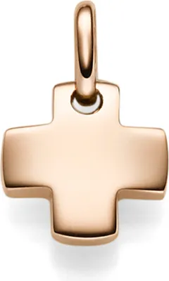 Produktbild von Anhänger Kreuz symmetrisch 10,5x15,5mm aus 585 Gold Rotgold flach massiv Uni