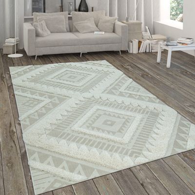 Outdoor Teppich Wetterfest Balkon Küche Wohnzimmer Ethno Design Geometrisch 3D Grösse 80x150 cm