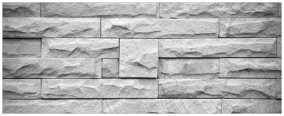Produktbild von Wallario Premium Glasbild, freischwebende Optik, kräftige Farben, Größe 80 x 32 cm Motiv Steinwand grau