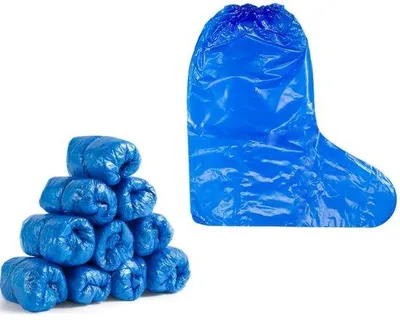Productafbeelding van Famanu overshoes, 10 paar - Blauw - Met elastiek - Waterdicht - 50 cm