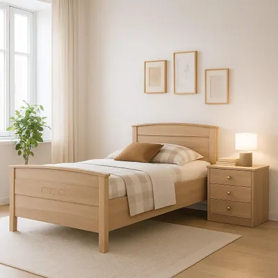 Produktbild von Seniorenbett 100x200 Komfortbett Eiche Sonoma 3-fach verstellbar #1919