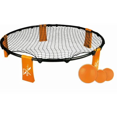 Image de Sunflex X-Ball Roundnet - Jeu compact en roundnet avec filet de 90 cm, 3 balles, pompe & sac de transport