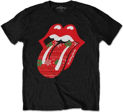 Obrázok produktu pre The Rolling Stones Christmas Tongue Black L Tričko