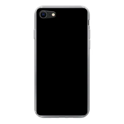 Produktbild von MuchoWow® Handyhülle Schutzhülle Hülle für iPhone 7 Schwarz - Dunkel - Massiv - Farbe Silikon Softcase Handy Hülle - Kartenhalter