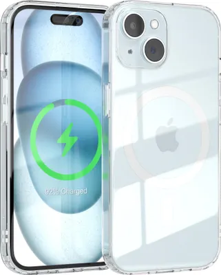 Produktbild von EAZY CASE Clear MagSafe Case für Apple iPhone 15, Qi-Charging, Silikon mit Kameraschutz, Bumper Case in Transparent