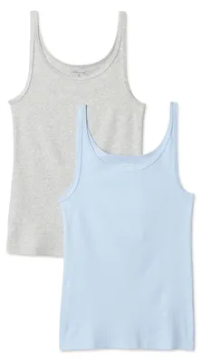 Produktbild von A. Essentials Damen Schmal geschnittenes Tanktop mit dünnem Trägern, Pack of 2,