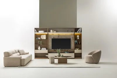 Produktbild von Wohnzimmer-Set mit Sofa Sessel Couchtisch Beistelltisch TV-Schrank