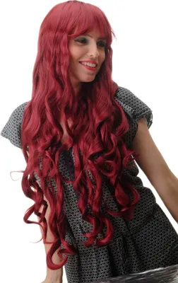 Produktbild von WIG ME UP Damenperücke Locken sehr lang Pony granatrot GFW501L-39