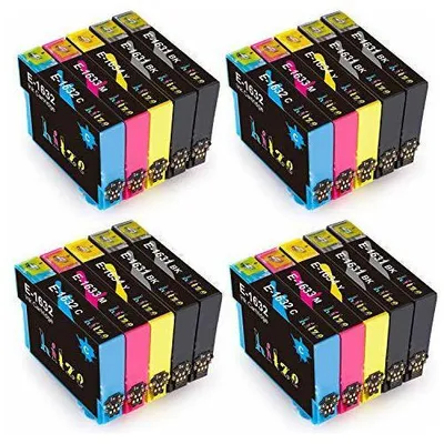Immagine prodotto di 20 cartucce d'inchiostro compatibili per stampanti Epson 16XL, modelli WF-2630, WF-2750, WF-2760, WF-2510, WF-2010, WF-2540