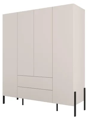 Productafbeelding van Furniture24 Garderobekast Jukon 24Ksnd20, kast 180 X 210 X 60 Cm, kledingkast met draaideuren, kleur: kasjmier