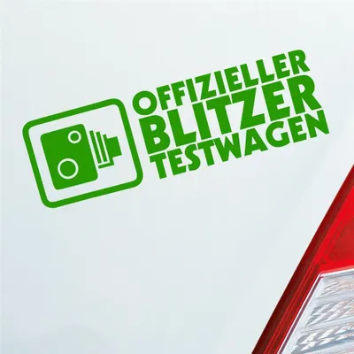 Produktbild von Auto Aufkleber Offizieller  Testwagen Tuning Racing 15x5 cm Hellgrün Sticker Heckscheibenaufkleber