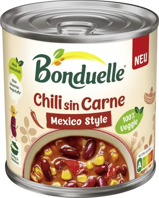 Productafbeelding van Bonduelle Chili zonder vlees, ATG, 400g, volledig zonder vlees, verpakking 425ml