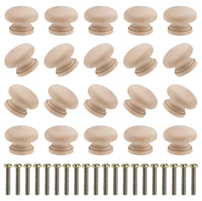 Produktbild von Holzknöpfe für Schränke und Schubladen, 20 Stück, 30 mm