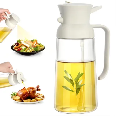 Ölsprüher 2-in-1, Glasflasche 550 ml, für Heißluftfritteuse