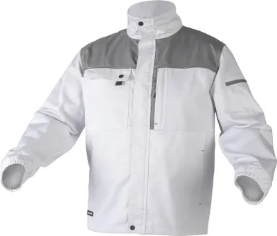 Produktbild von Högert Weiße Arbeitsjacke "Salm" mit Reflexelementen Gr. L