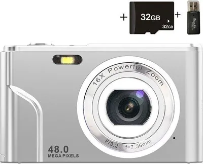 Obrázek produktu pro Kompaktní digitální fotoaparát – 48 MP – 16násobný digitální zoom – včetně 32 GB paměti