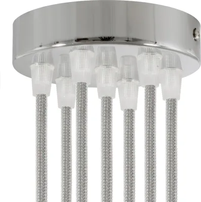 Immagine prodotto di Creative-Cables Kit rosone cilindrico in Metallo a 7 Fori - Conico, Cromo