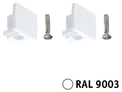Produktbild von URail Verbinder Endkappe  13x21mm Signalweiß