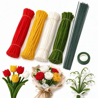 Bastelset Pijpenreiniger 240 Stück Tulpenbuch