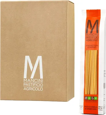 Produktbild von Mancini Pastificio Agricolo - Spaghettoni Quadrati - Italienische handwerkliche Nudeln - 12 x 500 g