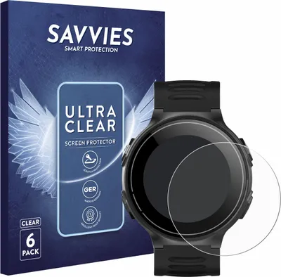 Produktbild von 6x Für Kiprun GPS 500 Coros Schutzfolie Savvies Displayschutz Display Schutz Folie Klar Transparent