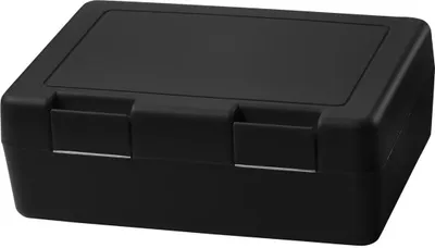 Image de Boîte à goûter pour enfants "Dinnerbox" - BPA-FREE &  GERMANY - Boîte à goûter avec fermeture sécurisée par clic, boîte de pause robuste pour enfants & adultes - Noir