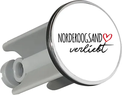 Produktbild von Huuraa Waschbeckenstöpsel Norderoogsand verliebt 4cm höhenverstellbar Abflussstopfen Geschenkidee