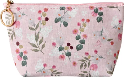 Produktbild von Clayre & Eef Damenkulturtasche 21x5x13 cm Rosa Synthetisch Blumen