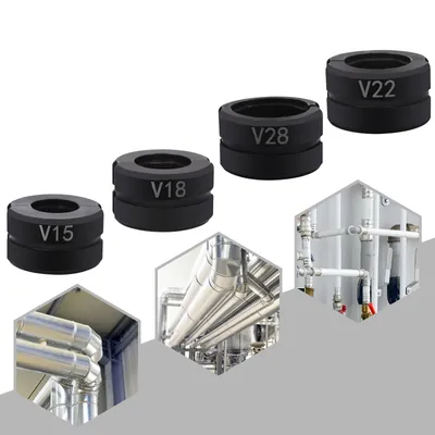 Obrázek produktu pro sada 4 krimpovacích matric 15/18/22/28mm Krimpovací kleště Sada krimpovacích matric na trubky