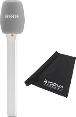 Produktbild von Rode Interview Micro Handadapter für Wireless Micro Weiss mit Tuch
