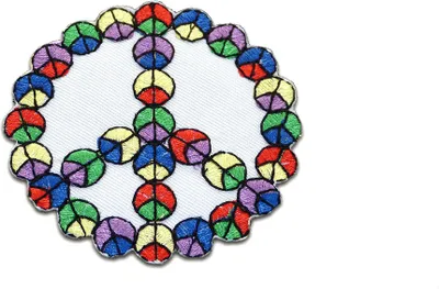 Obrázek produktu pro Symbol míru - nažehlovací nášivka, nažehlovací obrázek, nažehlovací aplikace, nášivky, nažehlovací, velikost: Ø 6,6 cm