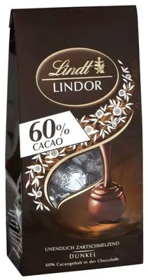 Produktbild von Lindt Lindor Kugeln 60% Cacao Feinherb 136g