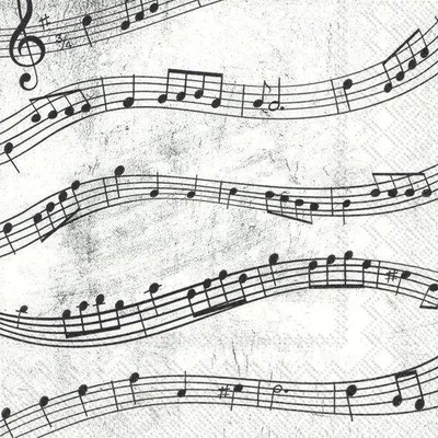 Produktbild von 20 Cocktail Servietten Musik und Noten 24cm