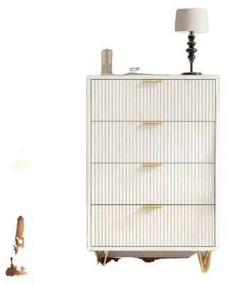 Image de Commode, design moderne, grand espace de rangement, BLANC