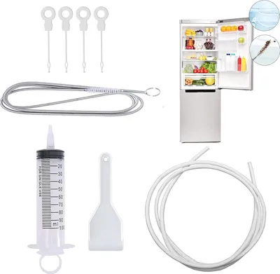 Produktbild von Kühlschrankbürsten Ablaufloch Reinigungsset, Reinigungsbürste Flexible Rohrreinigungsspirale mit bürste für Zuhause Kühlschränke
