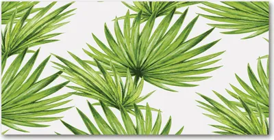 Produktbild von Tulup Glas-Bild -140x70- Wandkunst Dekorative Wand für Küche & Wohnzimmer - Blumen & Pflanzen - Tropische Blätter - Grün
